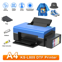 A4 DTF Printer L805 DTF Transfer Printer Directly to Film DTF T shirt Printing Machine for Tshirt Clothes A4 DTF T-shirt Printer