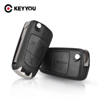 KEYYOU Flip Remote Car Key Shell Case Cover For Vauxhall Opel Astra H Corsa D Vectra C Zafira Signum