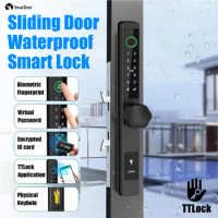 SmarDeer Electronic Door Lock for TTLock Waterproof Fingerprint Lock Sliding Door Smart Lock Aluminum Door Intelligent Lock