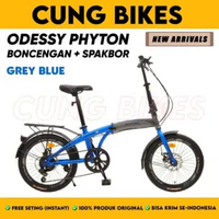 Sepeda Lipat Ukuran 16 & 20 Inch ODESSY PHYTON 7 Speed Boncengan 16 Grey Blue