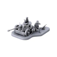 4D 1/72 ww2 Pak40 Anti Tank Gun Assembly Puzzle Model Military Soldier Scene Toys