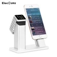Aluminium Stand Holder For Apple Watch 3/2/1 Charging Dock Charger Station Mount Base For iPhone X/8/ 7/7 plus/SE/5s/6S/PLUS