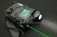 全功能AN/PEQ-15 PEQ15頭盔戰術電筒+綠鐳射激光指示燈（BK黑色）