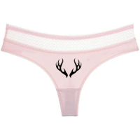 Cuckold Antlers Sexy Lace Underwear for Women Cotton Lace Panties Female Thong GString Breathable Lingerie Temptation Intimate