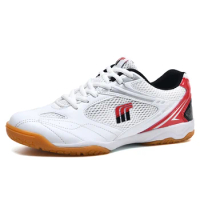 Men Light Breathable Training Sneakers Competition Tennis Training Sneakers Ping Pong Indoor Badminton Court