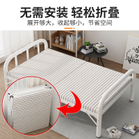 Metal Bed Frame Single Foldable Bed Single Iron Double B Delivery To SG ed Student Bed Single Folding Bed Stable Simple and Durable 单人床