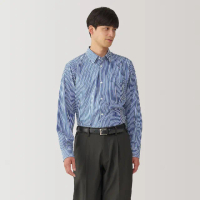 【MUJI 無印良品】男免熨燙標準領長袖襯衫(共4色)