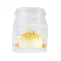 Box Hadiah Kotak Kue Transparan Box Cake Plastik Souvenir Bag 1122-190