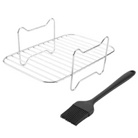 Air Fryer Rack for Double Basket Air Fryers, Air Fryer Accessories Compatible for Ninja Foodi DZ201/401