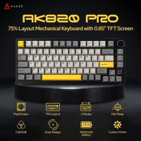 Ajazz AK820/AK820Pro Gaming Mechanical Keyboard Bluetooth 5.1/Wireless/C-Wired Customized Keyboard w