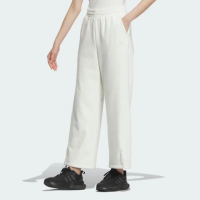 【adidas 愛迪達】Lounge Warm Pnt 女 長褲 運動長褲 休閒 白 亞版(JJ1123)