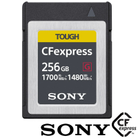 【SONY 索尼】CEB-G256 256G/GB 1700MB/S CFexpress Type B TOUGH 高速記憶卡(公司貨 適用D6 1DX3 Z6 Z7)
