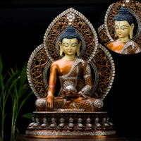 50cm Large Buddhism High grade quality Sakyamuni Amitabha Buddha God statue HOME Patron saint bless safe good LUCK protection
