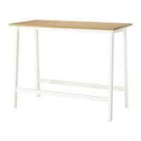 MITTZON 會議桌, 實木貼皮, 橡木/白色