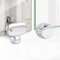 4PCS Wall Mount Frameless Mirror Clip Glass Clamps Bathroom Glass Clip Mirrors Supporting Thickness:3-5mm