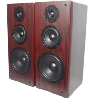 8 Inch Bookshelf Speaker Home Audio 8ohm High Medium Low Three-way Frequency Hifi Speaker Wooden Passive Front Speaker 80-130W