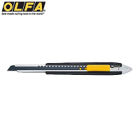 日本OLFA加長型美工刀壁紙切割專用刀185B (玻璃纖維強化刀柄;附特專黑刃刀片;尾端可當起子撬刀)海報刀