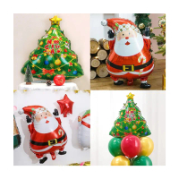 Merry Christmas聖誕節聖誕老人+聖誕樹鋁模氣球(聖誕節 氣球 派對 佈置 耶誕 掛飾 裝飾 布置)