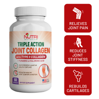 Nutri Botanics Type 2 Collagen Turmeric 60 Capsules Joint Pain Relief Cartilage Supplement 护膝
