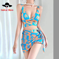 GANLAI Women Swimsuit Summer New Popular Korean Ins Bikini Three Piece Set Sexy Spicy Girl Beach Hot