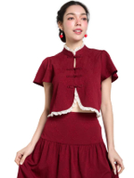 เสื้อเบลาซ์ผู้หญิงแขนสั้น คอจีน CNY