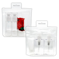 【E7SHOP】旅行分裝瓶套組 多入 附標籤貼紙(盥洗分裝瓶 沐浴分裝瓶 保養品分裝 旅行分裝 乳液分裝)