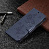 for Huawei Nova 5i 4E 3E 3i Y7A Y7P Y6P Y5P Y7 Y6 Y5 Mate 30 Lite 20 Pro Embossing Butterfly Case Leather Card Slots Stand Cover
