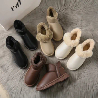 New Ankle Flats Platform Women Snow Boots Plush Warm Casual Shoes 2023 Winter New Thick Goth Fashion Shoes Chelsea Women Boots