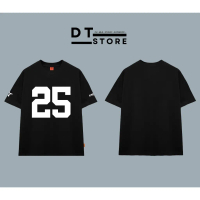 COD [DT STORE] Áo Thun The Circle Số 25 Varsity Sport Cotton Cao Cấp Form Rộng Màu Đen