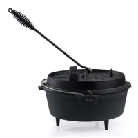 European Cast Iron Soup Pot Lifter Portable Non-stick Cookware Outdoor Camping Barbecue Weight Lifting Carrying Dutch Oven Tools
