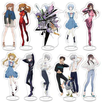 16CM New Anime NEON GENESIS EVANGELION EVA Asuka Ayanami Rei Kawaii Figure Acrylic Standing Plates Model Toys ornaments Gifts
