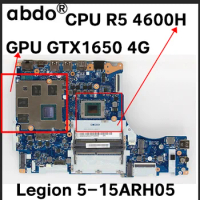 For Lenovo Legion 5-15ARH05 Laptop Motherboard. GY55K GY55L NM-D041 motherboard with CPU R5 4600H GPU GTX1650 4G 100% test work