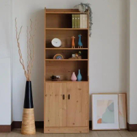 EASY HOME-木質E1板材厚板雙門八層置物書櫃-雙色可選