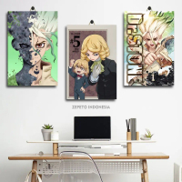 Pajangan Ruangan Gambar Anime Keren Dr Stone | Zepeto Indonesia | Dekorasi Ruangan Besar |HT2/5148L