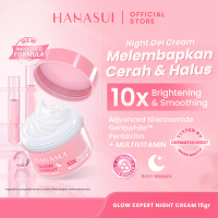Hanasui Glow Expert Night Cream NEW Improved Formula - Gel Cream Ringan & Kunci Kelembaban Mencerahk