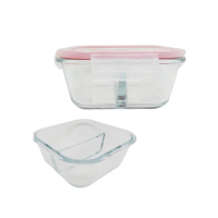 玻璃分隔保鮮盒700ml(午餐/野餐/餐廚/用品//便當盒/保鮮盒/便當盒)
