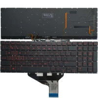 For HP OMEN 15 DC dc0002tx Arabic Backlight keyboard black keyboards red keys AR