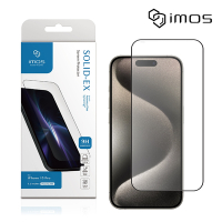 iMos iPhone 15 Pro 6.1吋 9H康寧滿版黑邊玻璃螢幕保護貼(AGbc)