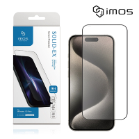 imos iPhone 15 Pro 6.1吋 9H康寧滿版黑邊玻璃螢幕保護貼(AGbc)