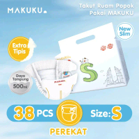 Makuku Sap Diapers Slim S 38 Tipe Tape ~ popok bayi sekali pakai tipe perekat