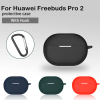 Wireless Bluetooth Earphone Silicone soft Cover For Huawei Freebuds Pro 2 Charging Case With Hook Anti-fall Protective Sleeve
