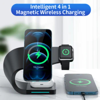 3 In 1 Magnetic Wireless Charger 20W Fast Charging for iPhone 12/11 pro/Xs Max/Samsung For Apple Watch 5 4 3 for Airpods