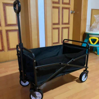 Outdoor Camping Folding Transport Trolley Portable Multifunction Wagon Large Capacity Shopping Trolley Home Garden-Tools Trolley