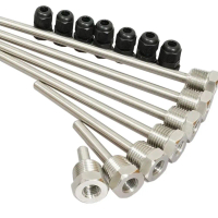 Thermowell สแตนเลส ชุด 4 ชิ้น เกลียว G 1/2 นิ้ว สำหรับเซ็นเซอร์อุณหภูมิ 8x30mm ถึง 8x300mm แขนถังแช่