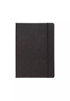 THEIMPRINT SAFFIANO LEATHER A5 NOTEBOOK - LINED PAGES - HARDBOUND - BLACK
