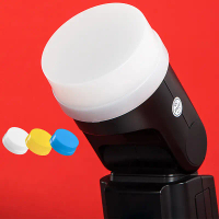 แฟลช Speedlite, Godox V1, AD100Pro, AD200, AD200Pro, พร้อม Diffuser สีฟ้าสีขาวและสีเหลือง, เคสกล่องน