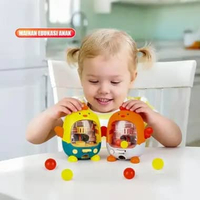 ONE-M322 Mainan Anak Ayam Bola Mini Lucu / Mainan Interaktif Mesin Ketapel Bola Basket Karakter Peng