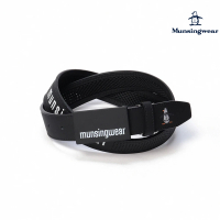【Munsingwear】企鵝牌 男款黑色時尚運動風舒適透氣皮帶 MGTE0H01