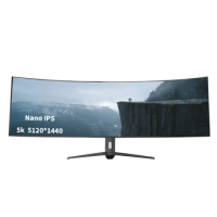 factory 49 inch Curved Screen Big Wide Screen Computer Gaming 5k 75hz Frameless IPS