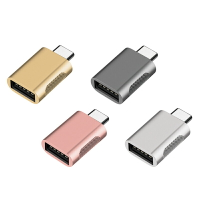 【易控王】USB3.0 Type-C公轉Type-A母轉接頭 鋅合金外殼 四色可選 適用筆電 手機(40-753-01)